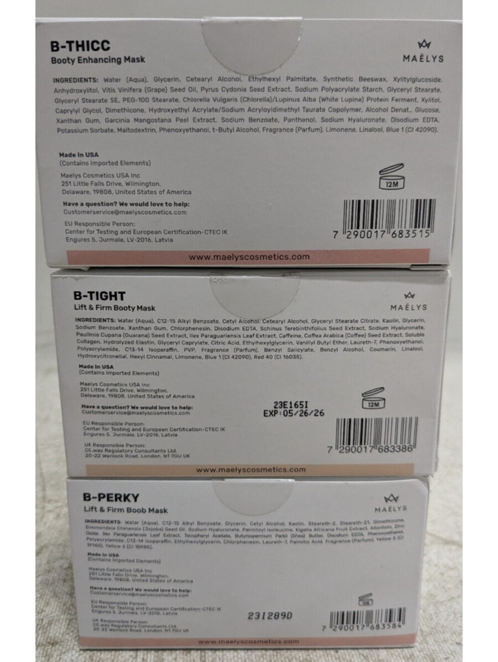 MAELYS 6 Piece Set B-TIGHT + B-FLEX + B-FLAT + B-FOXY+B-GLOSSY+B-GLOWY 3oz NEW - Picture 7 of 7